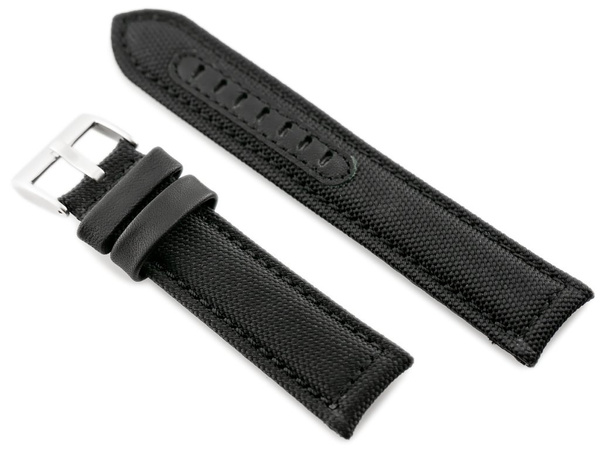 Kožený remienok na hodinky W34 - Premium - Black/Black - 26 mm