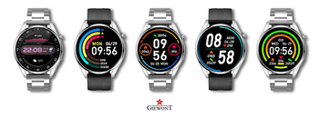 Giewont GW450-4 Silver Smartwatch + čierny silikónový remienok