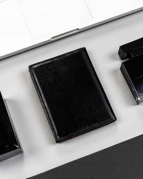 Veľká, kožená pánska peňaženka s RFID systémom bez vonkajšej spony