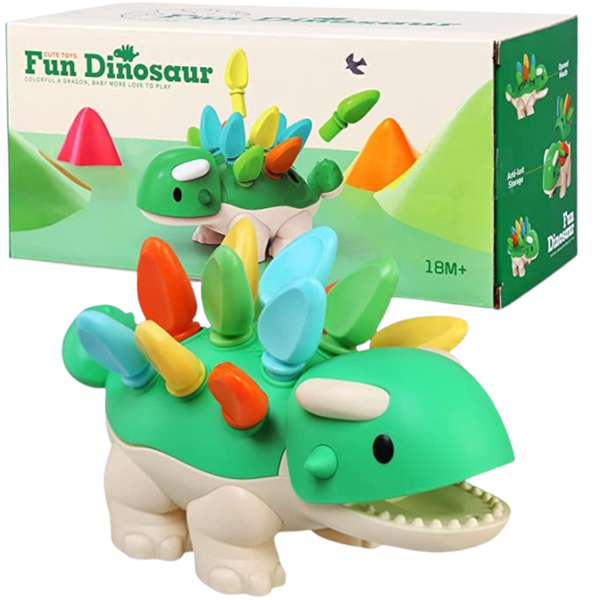 Montessori skladačka dinosaurov s farbami s2055a