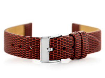 Kožený remienok na hodinky W107 - Red/Sr. 16 mm