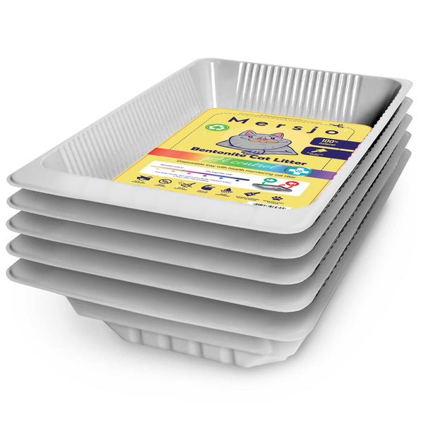 5x jednorázový box pre mačky PH CONTROL, s bentonitovou podstielkou 5x2,7l + lopatka