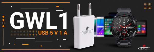 Nabíjačka Giewont USB 5V 1A pre inteligentné hodinky GWL1