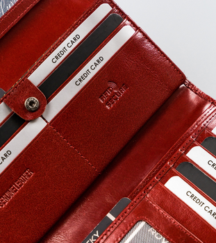Kožená dámska peňaženka na karty s ochranou RFID Protect