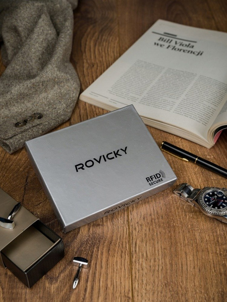 Dvojfarebná pánska peňaženka z prírodnej kože, bez RFID zapínania
