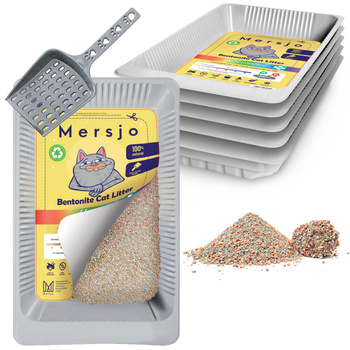 5x jednorázový box pre mačky PH CONTROL, s bentonitovou podstielkou 5x2,7l + lopatka