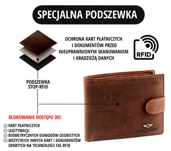 Vertikálna pánska peňaženka vyrobená z RFID prírodnej kože