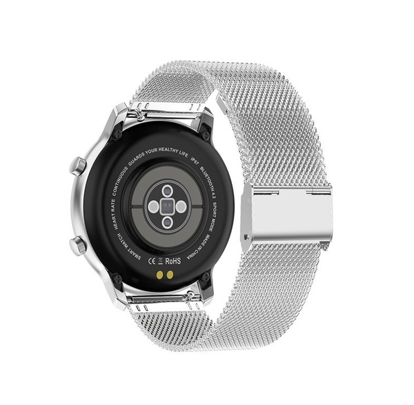 Unisex náramok Smartwatch 17-3 – strieborný + extra remienok (Sy010c)