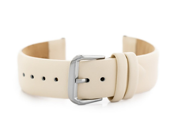 Kožený remienok na hodinky W76 - Béžový - 20 mm