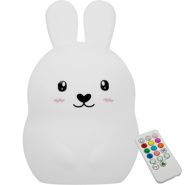 Silikónová nočná lampa Králik pre deti LED USB + ovládač