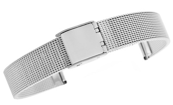 Strieborný sieťovaný náramok 12 mm 301S12