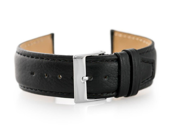 Kožený remienok na hodinky W26 - Premium - Black - 20 mm