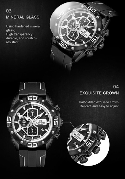 Pánske hodinky Nf8018t - Chronograf (Zn123a) + krabička
