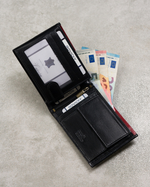 Pánska peňaženka N992-RVT Black+Red