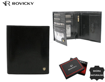 Kožená, veľká pánska peňaženka s RFID systémom
