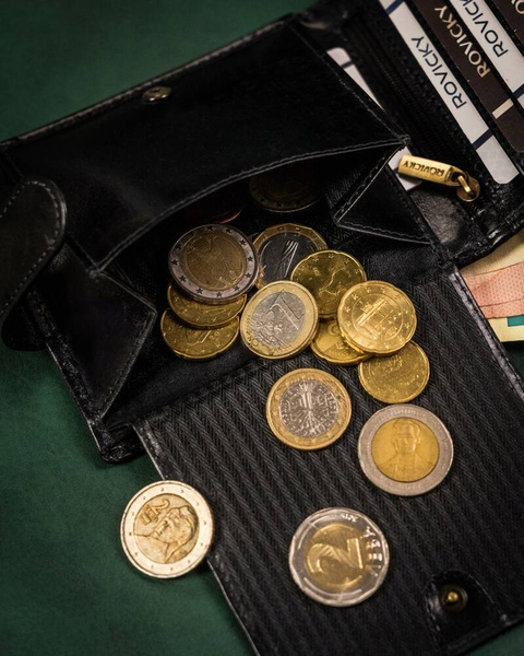 Veľká, kožená pánska peňaženka na patentku