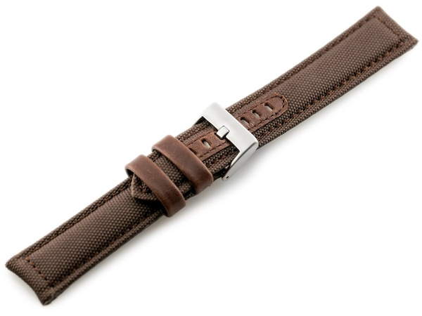 Kožený remienok na hodinky W34 - Premium - Hnedý - 26 mm