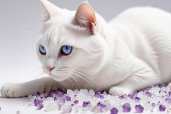 Mersjo Levanduľová silikónová podstielka pre mačky 5x3,8L