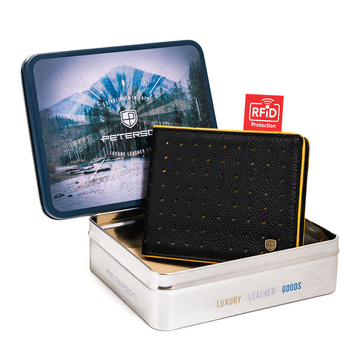 Kožená, športová pánska peňaženka s ochranou RFID kartou