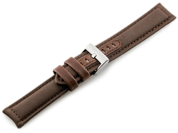 Kožený remienok na hodinky W34 - Premium - Hnedý - 26 mm