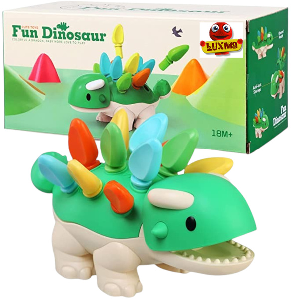 Montessori skladačka dinosaurov s farbami s2055a