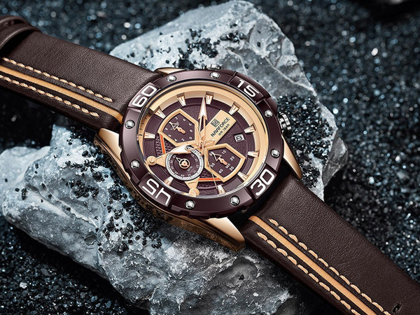 Pánske hodinky Nf8018 - Chronograf (Zn122d) + krabička