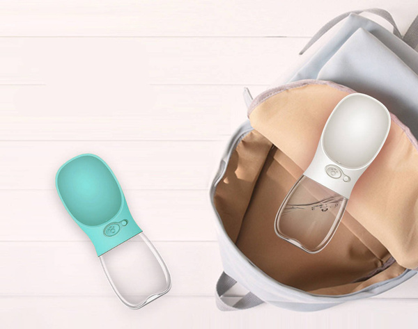 Cestovná fľaša Mersjo pre psov 350 ml zelená