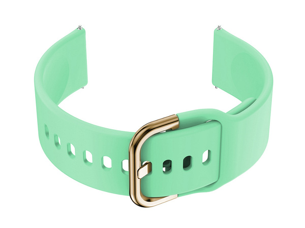 Gumový remienok pre inteligentné hodinky 18 mm - mint/zlatý