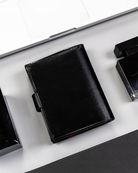 Veľká, kožená pánska peňaženka s RFID systémom