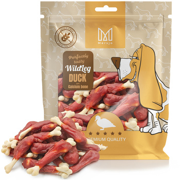 Apnenčevo stegno z raco, naravni priboljšek za pse, Mersjo, WildLeg, 500g