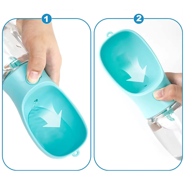 Cestovná fľaša Mersjo pre psov 350 ml zelená