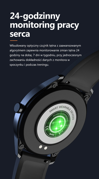 Pánske inteligentné hodinky Sw018-5 čierno-modré (Sg012e) vlastné ciferníky