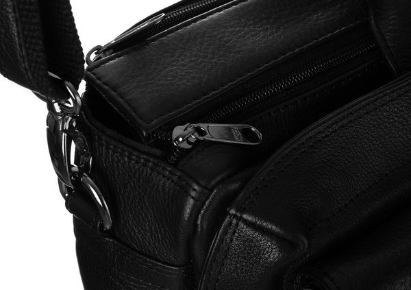 Elegantná kožená taška na notebook s priehradkami