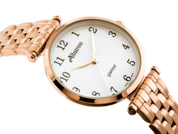 Dámske hodinky Glamour Abbb97 (Za537c) Rose Gold/White