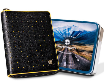 Kožená, športová pánska peňaženka na zips