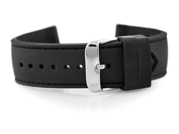 Gumový remienok na hodinky 901b - prešívaný - 24 mm