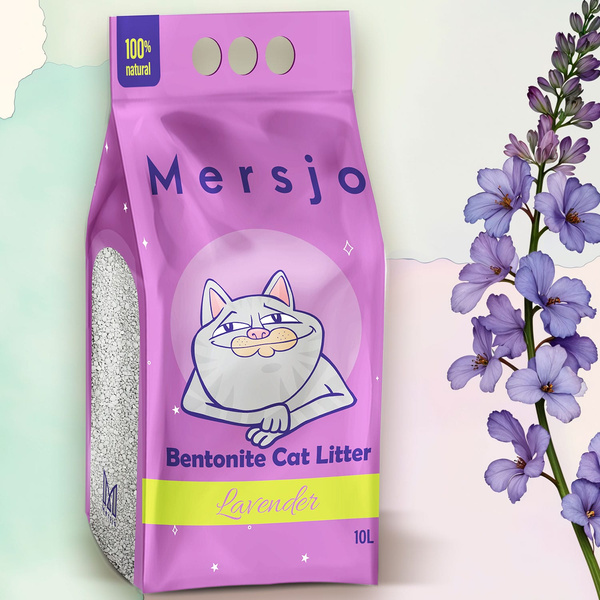 Bentonitová podstielka pre mačky levanduľa LAVENDER 10l