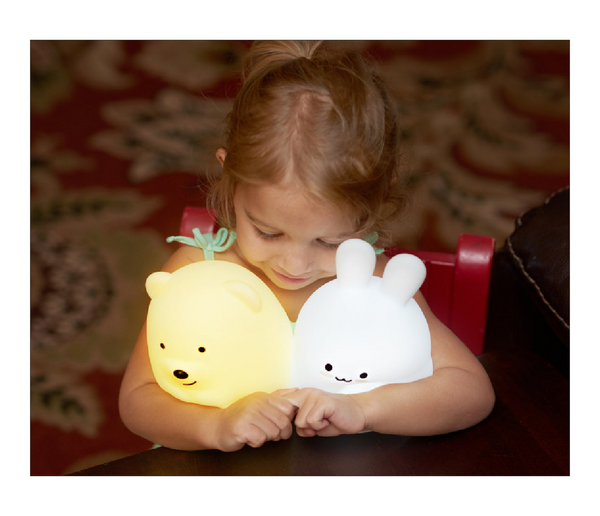 Silikónová nočná lampa Králik pre deti LED USB + ovládač