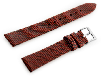 Kožený remienok na hodinky W107 - Red/Sr. 20 mm