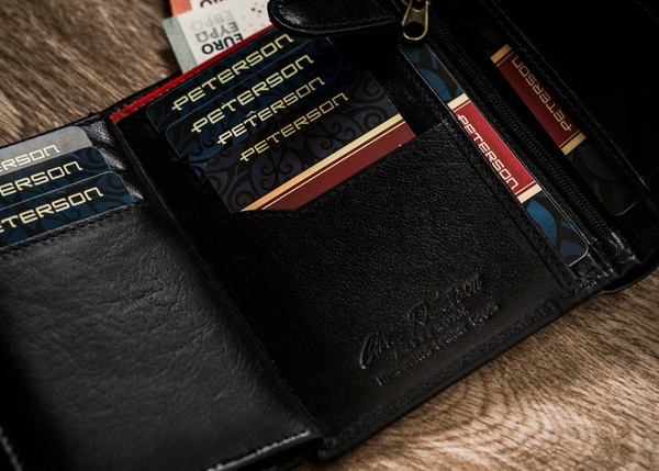 Vertikálna pánska peňaženka vyrobená z RFID prírodnej kože