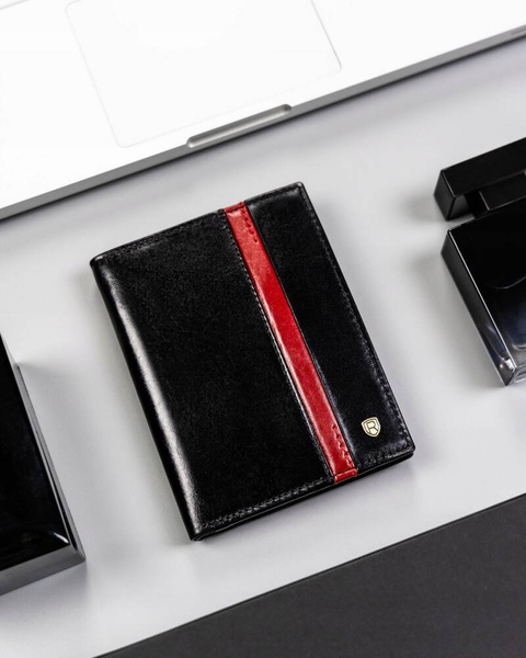Veľká, kožená pánska peňaženka s RFID systémom bez vonkajšej spony