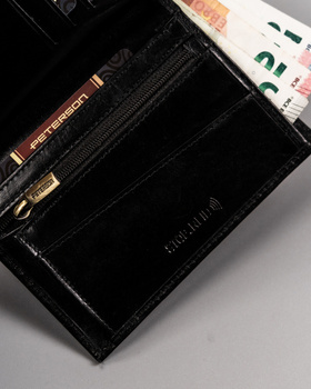 Pánska kožená peňaženka s červeným akcentom