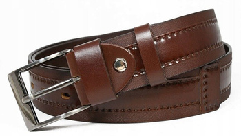 Štýlový pánsky opasok s jemnou textúrou a koženým prúžkom