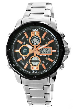 Men's Perfect A8026B-1 Dual Time Illumination and Fluorescence