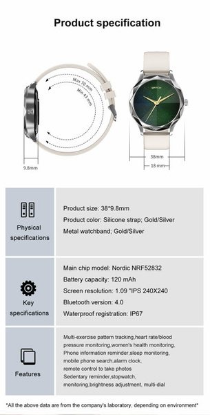 Unisex inteligentné hodinky 27-14 – monitor krvného tlaku (Sy022k)