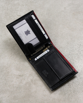 Pánska peňaženka N992-RVT Black+Red