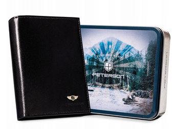 Veľká, kožená pánska peňaženka bez zapínania