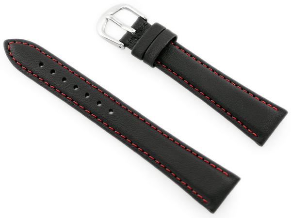 Kožený remienok na hodinky Bs-158 – 18 mm (červený)