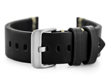 Kožený remienok na hodinky W32 - čierny - 24 mm