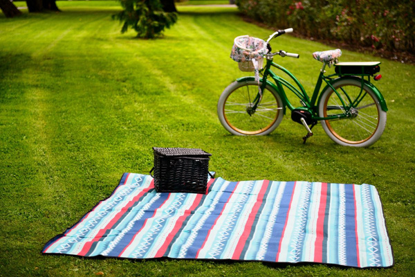 Pikniková deka, plážová deka - kempingová podložka PANAMA 200x200 cm